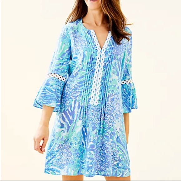 Lilly Pulitzer Dresses & Skirts - NEW Hollie Tunic Dress In Blue Haven Hey Hey Soleil